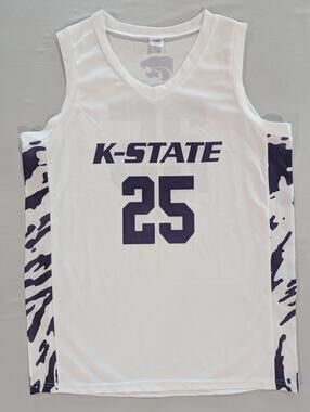 Kansas State Wildcats Jersey Mens Large White NCAA Basketball Success Brands 25